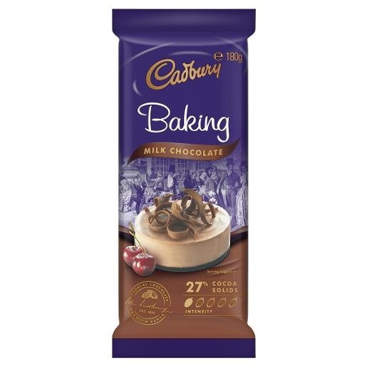 Cadbury Baking Milk Chocolate Block 180g