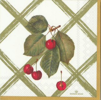 Cherry Canvas Napkins Cocktail