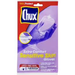 Chux Extra Comfort Gloves Sensitive Skin Medium 1pk