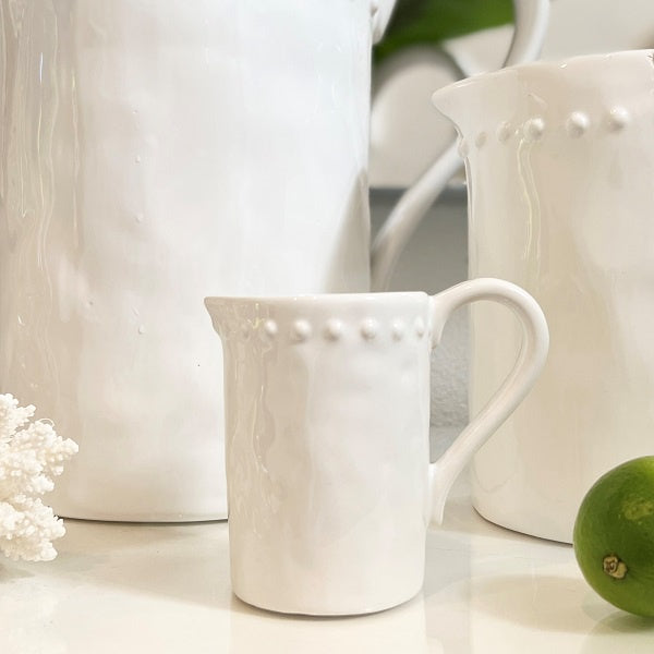 Dotty White Jug - 10cm