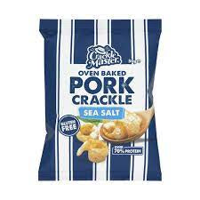 Crackle Master Oven Baked Pork Crackle Sea Salt GF 50g