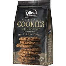 Olina's Artisan Cookies Dark Choc Coffee 150g