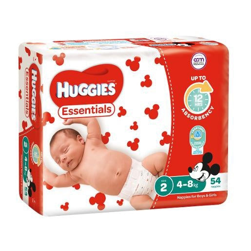 Huggies Nappies  Size 2 Infant 54pk