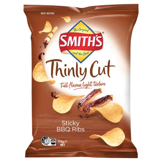 Smiths Thinly Cut Chips BBQ Ribs 175g