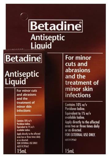 Betadine Antiseptic Liquid 15mL