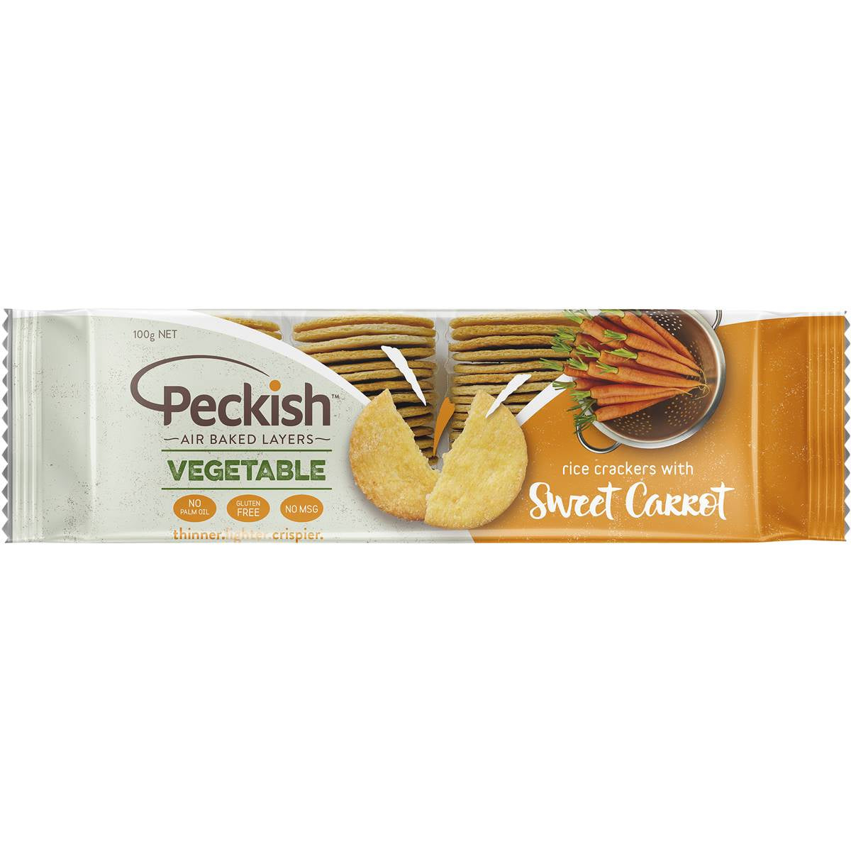 Peckish Rice Cracker Sweet Carrot 100g