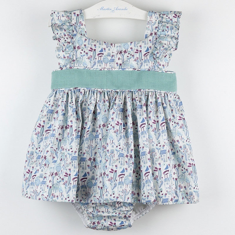 Blue Bird Dress and Pants 9mth