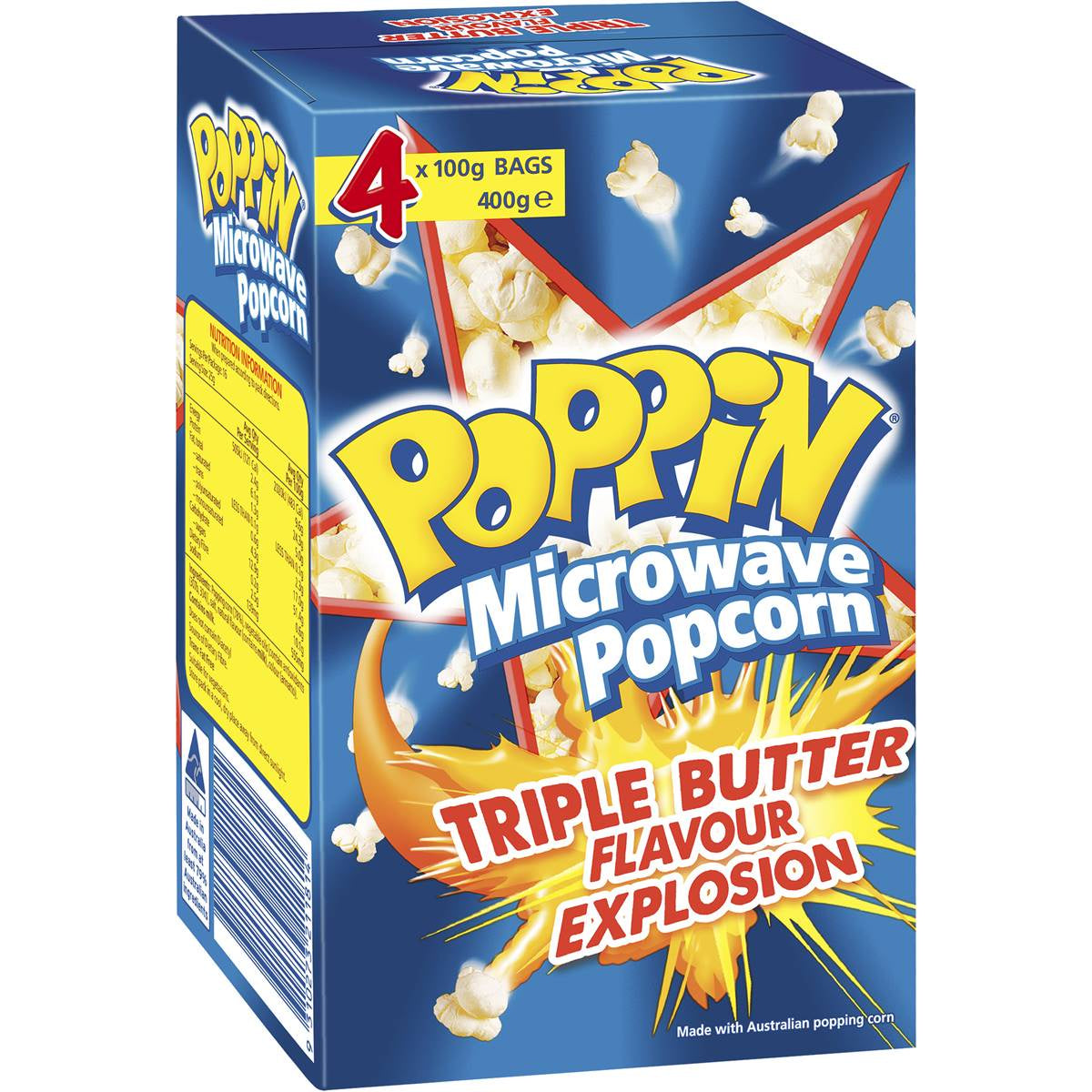 Poppin Microwave Popcorn 400g