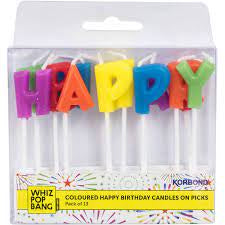 Korbond Happy Birthday Candles 1pk