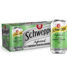 Schweppes Infused Mineral Water Lime 375mL 10pk