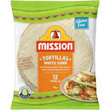 Mission Tortillas White Corn GF 312g 12pk