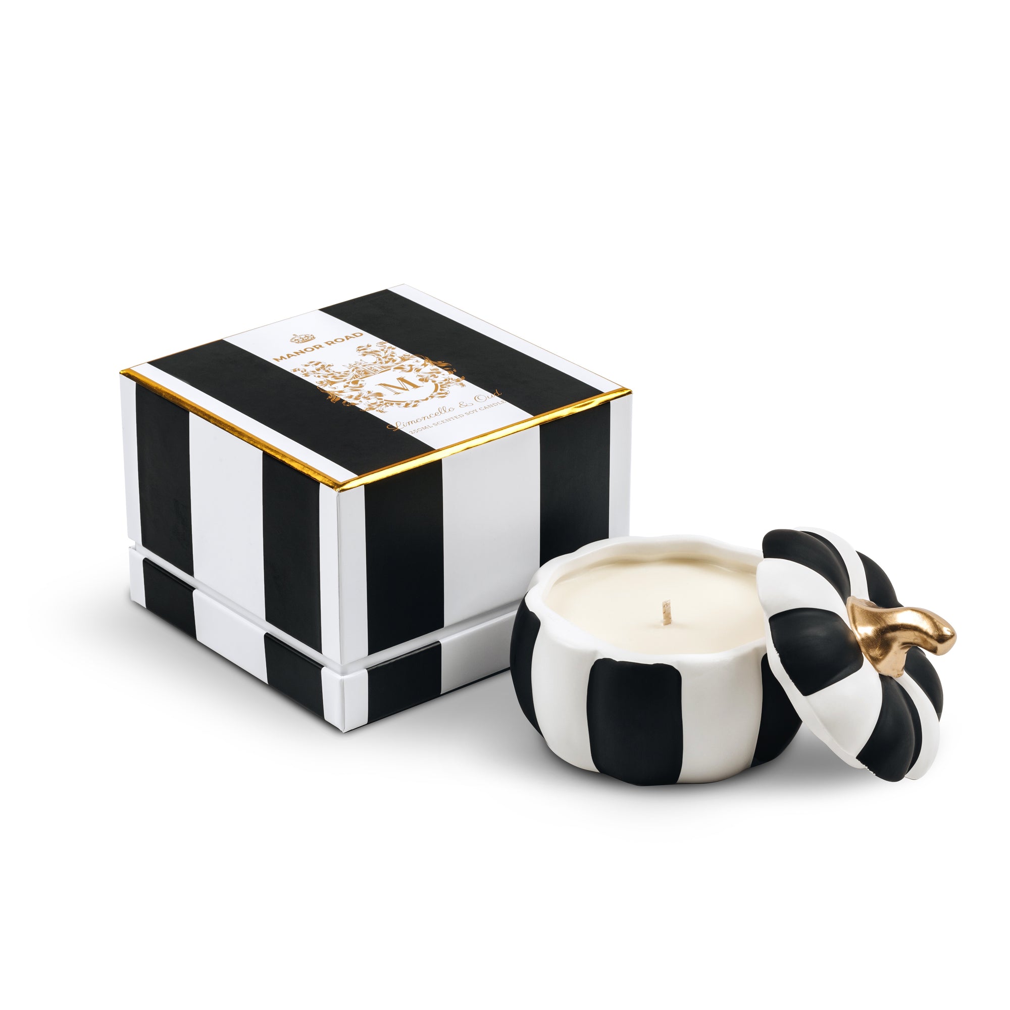 Manor Road Pompion Matte Stripe Candle - 250ML