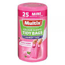 Multix Tidy Bag Roll Rose Scent Mini 25pk