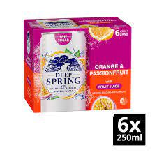 Deep Spring Orange Passionfruit 250mL 6pk