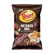 Thins Chips Outback BBQ 150g