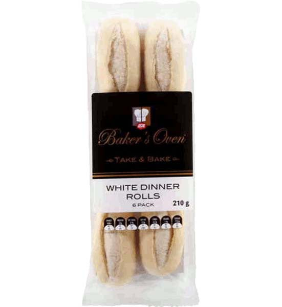 Bakers Oven Take & Bake Dinner Rolls 6pk