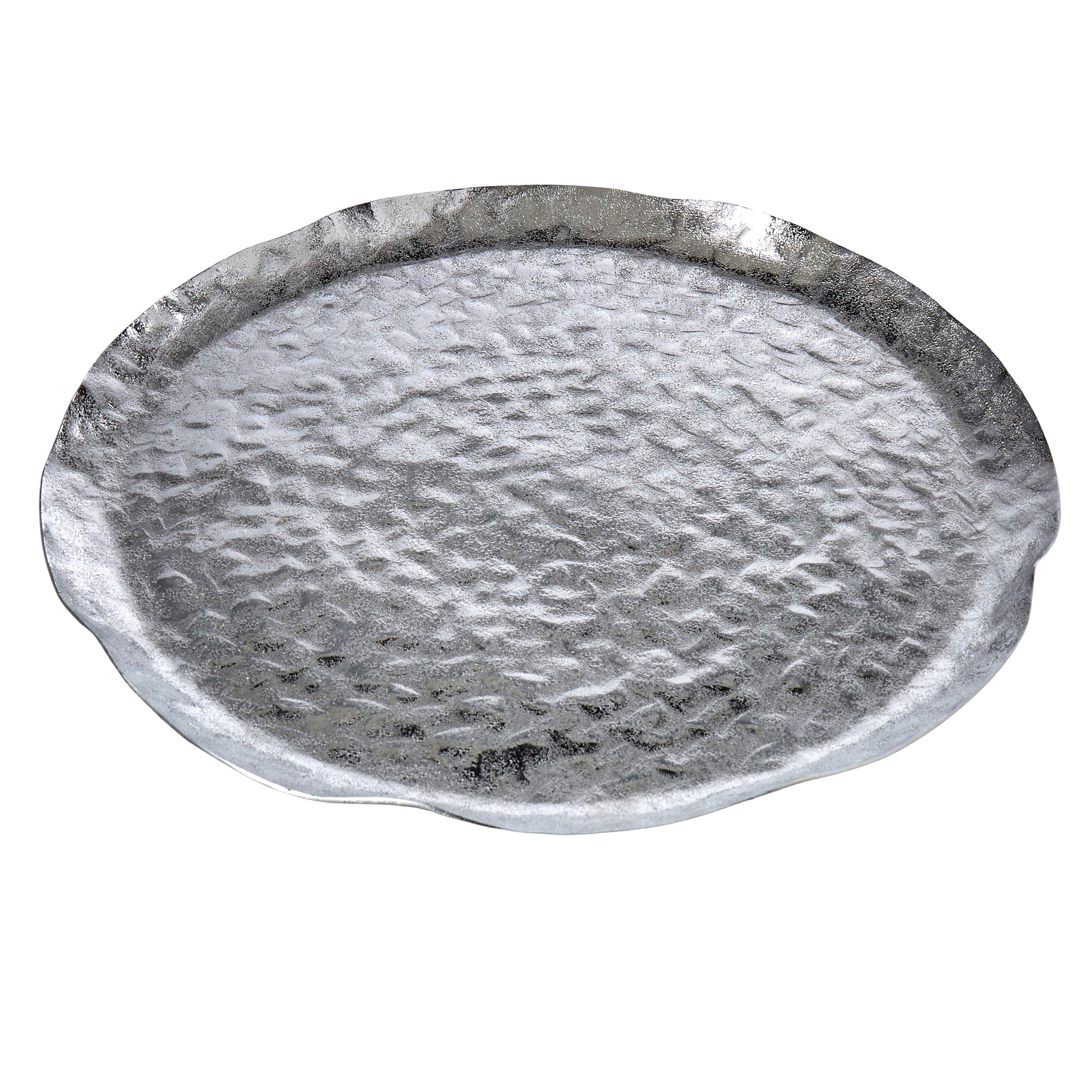 Hammered Silver Platter 42cm