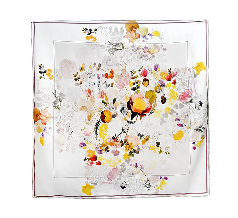 Natural 100% Silk Twill Scarf Spring Autumn