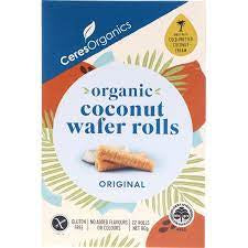 Ceres Organics Coconut Wafer Rolls 80g