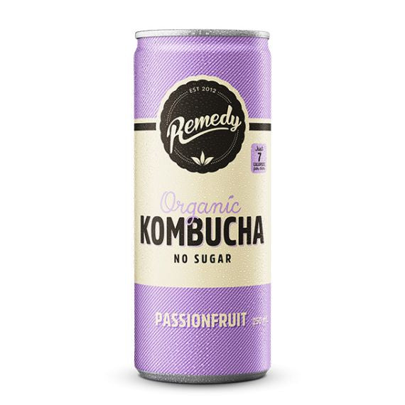 Remedy Kombucha Can Passionfruit 250mL